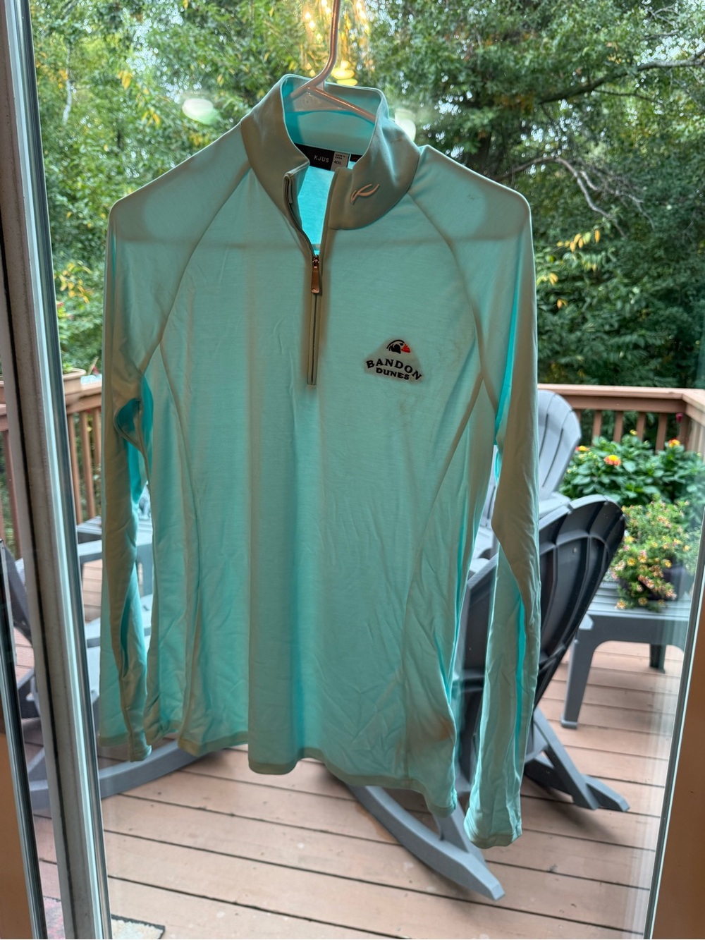 Kjus Light Teal 1/4 Zip Shirt - Bandon Dunes